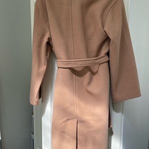 Tan belted wool blend jacket never worn